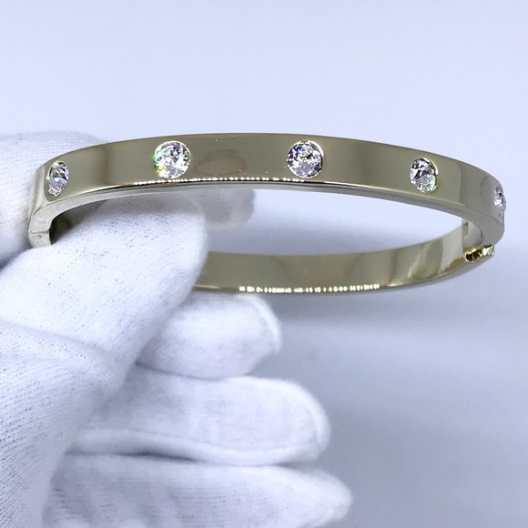 Jewelry - NEW 18K Gold Filled "UNISEX" Bracelet CZ Crystals